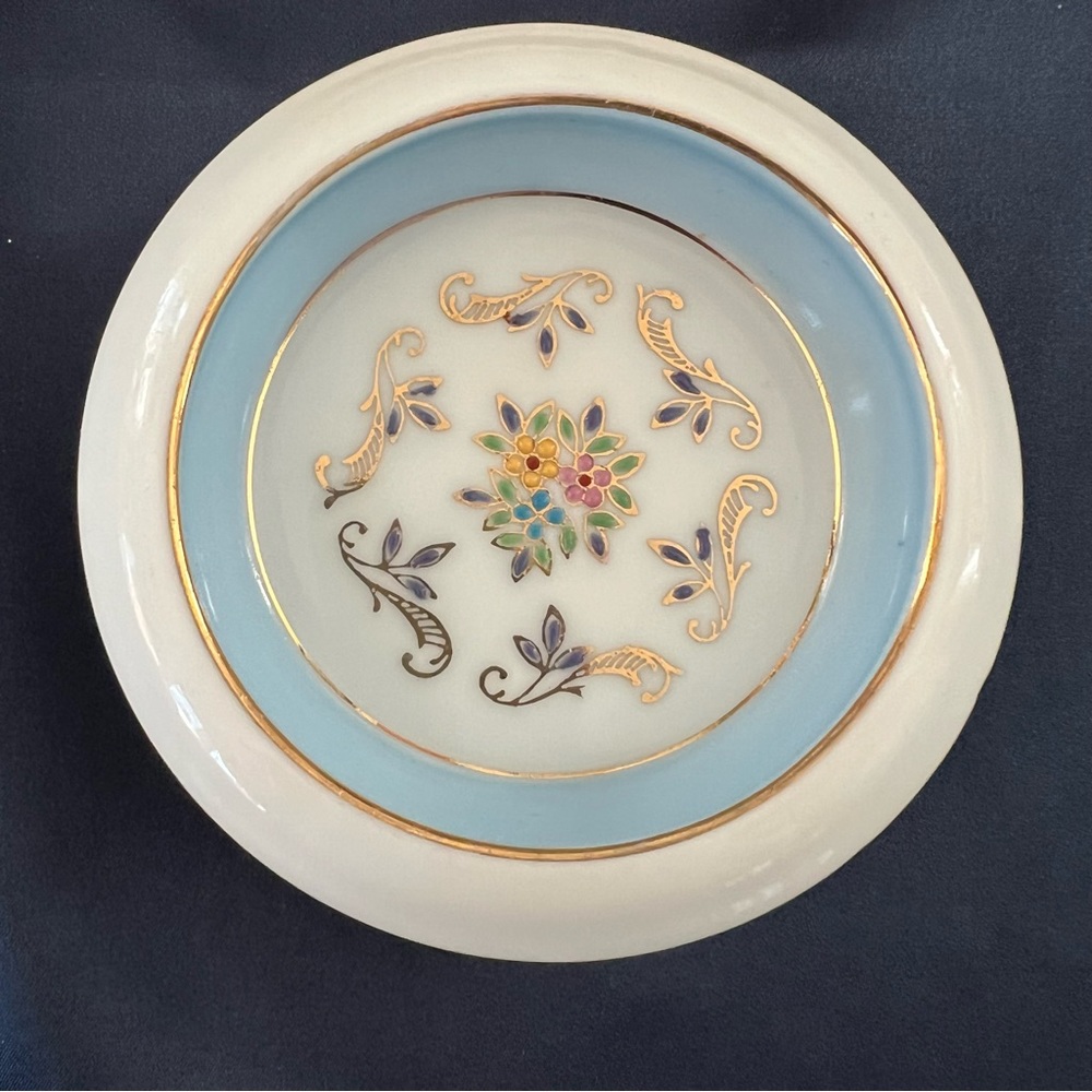 Made In Japan Estate Vintage Baby Blue Trinket Dish